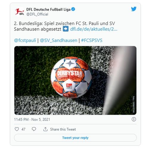 독일프로축구 2부 팀에서 코로나19 집단감염…주말 경기 취소