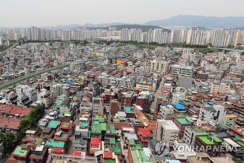 서울 중랑구의 저층 주거지역 