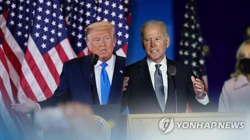 조 바이든 미국 대통령(오른쪽)과 도널드 트럼프 전 대통령(CG)