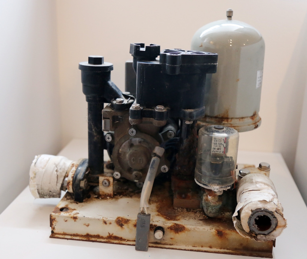 우토로에서 1980년대 중반까지 사용된 급수용 모터 펌프
