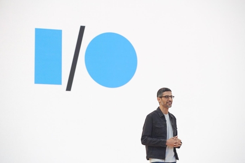 '구글 I/O 2022'에서 기조연설하는 순다르 피차이 구글 최고경영자