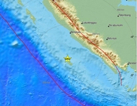 인도네시아 수마트라 해역서 규모 6.1 지진…
