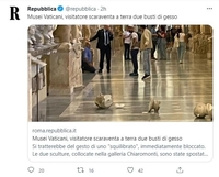 바티칸 박물관서 고대 조각상 내동댕이친 외국인 체포
