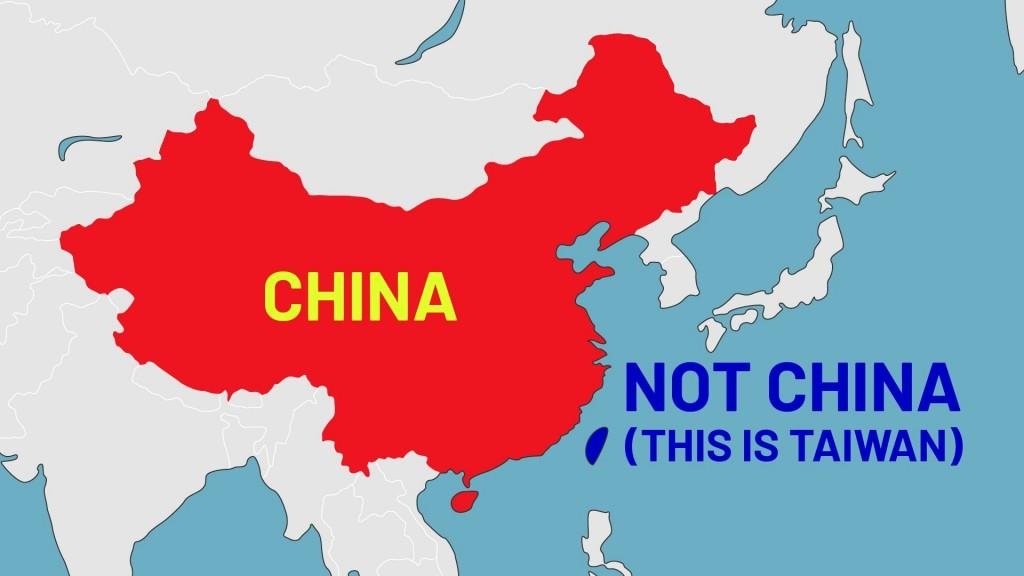 중국과 대만이 별개의 국가임을 주장하는 이미지