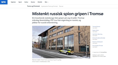 노르웨이 보안당국, 러시아 간첩 혐의로 대학 방문연구원 체포