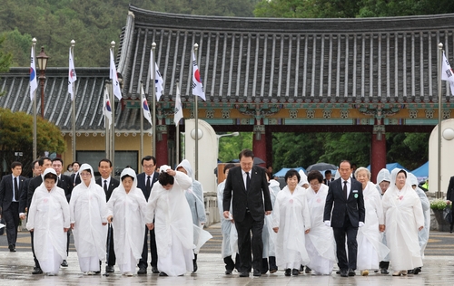 5.18 광주민주화운동 제43주년 기념식 참석한 윤석열 대통령