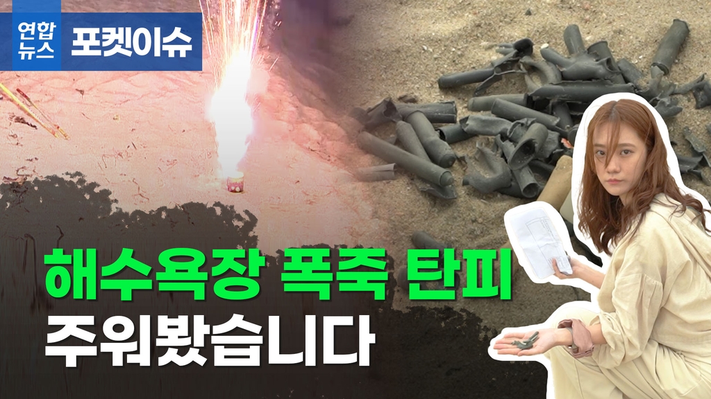 [포켓이슈] 합법인듯 불법인 불꽃놀이…해수욕장은 '탄피밭' - 2