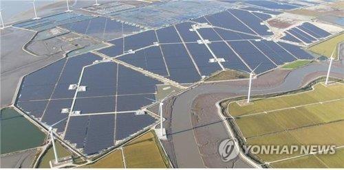 전남 영광의 국내 최대 태양광 발전소