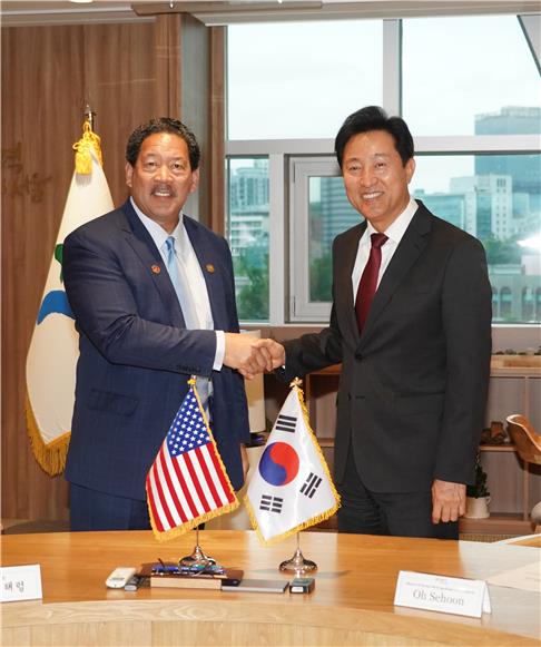오세훈, 美시애틀 시장 면담…"창업·환경정책 협력 강화"