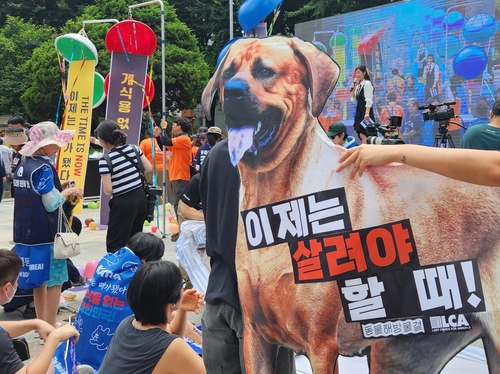 초복 앞두고 "개 식용 이제 그만"…육견협회는 '시식' 맞불
