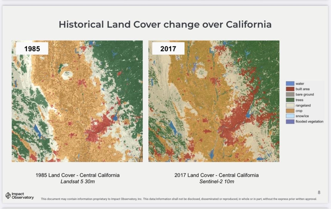 캘리포니아 지형 변화 이미지 비교