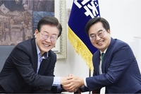 김동연, 국회서 이재명·박찬대 만나 '경제 3법' 협조 요청(종합)