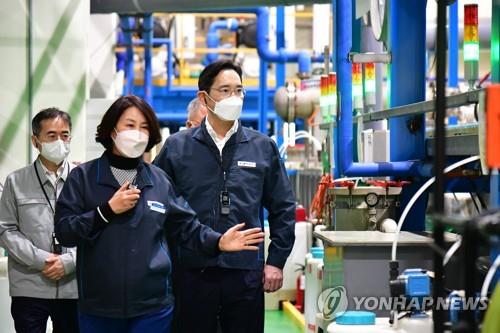 현장 방문한 이재용 삼성전자 회장