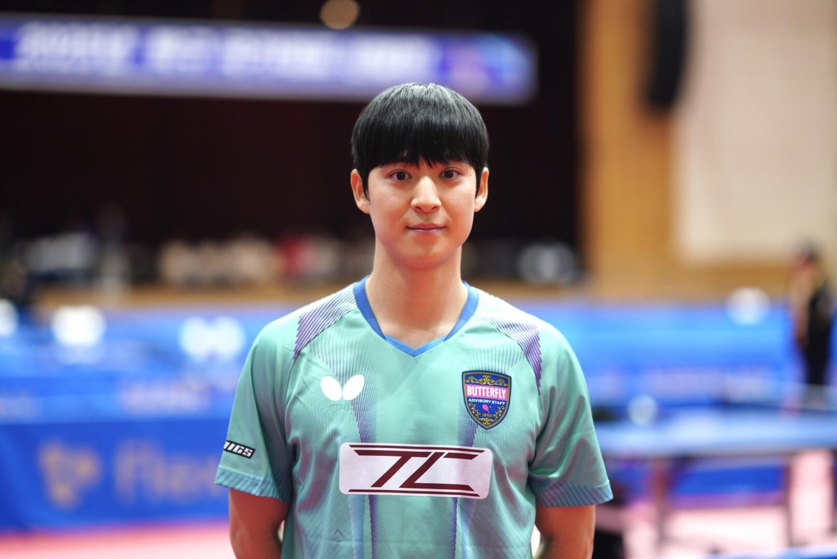 Park Kang -Hyun из TL TL Table Tennis Team после того, как его подтвердили в качестве национальной команды