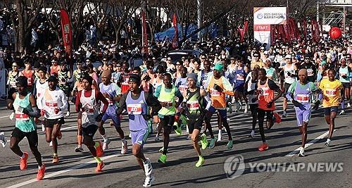 대구 국제마라톤 출전한 엘리트 선수들