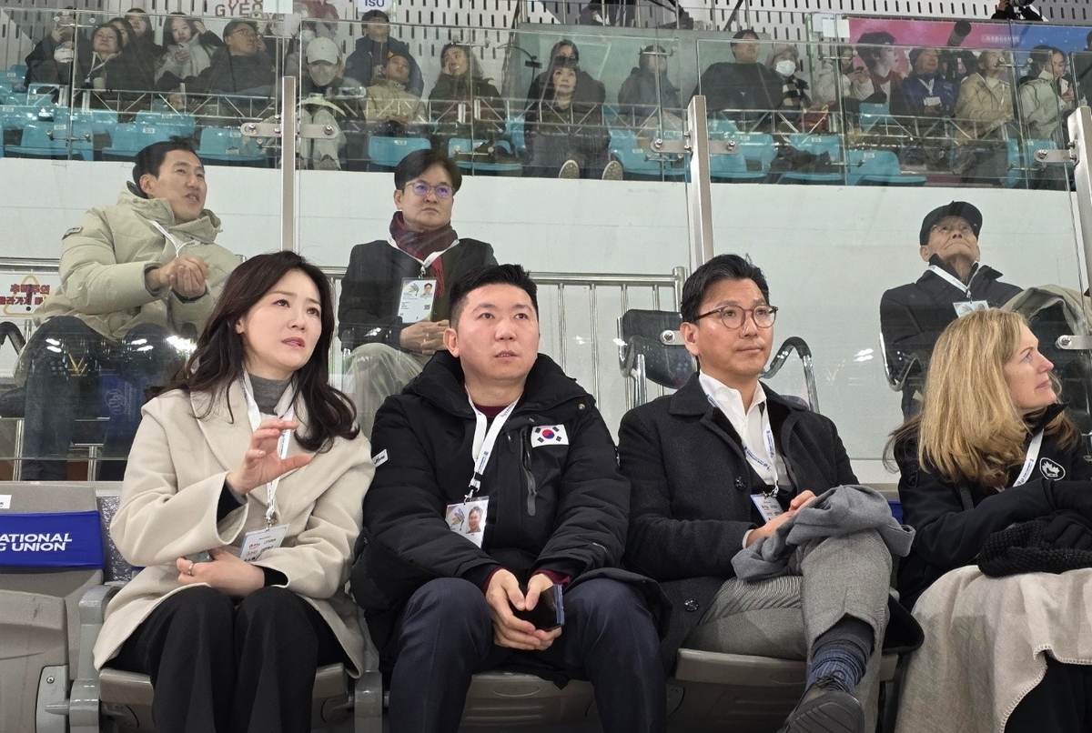 피겨 스케이팅 사대륙선수권대회 현장을 찾은 유승민 대한체육회장 당선인