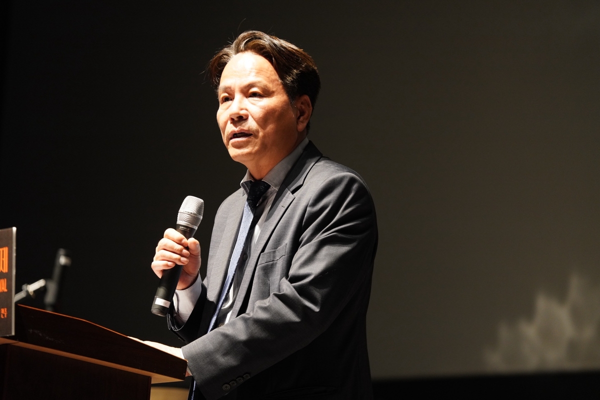 '제7회 아프리카영화제' 개회사 하는 김영채 한·아프리카재단 이사장