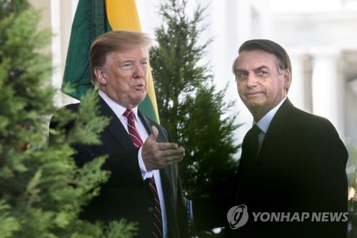 집권 1기 때인 2019년 보우소나루 만난 트럼프