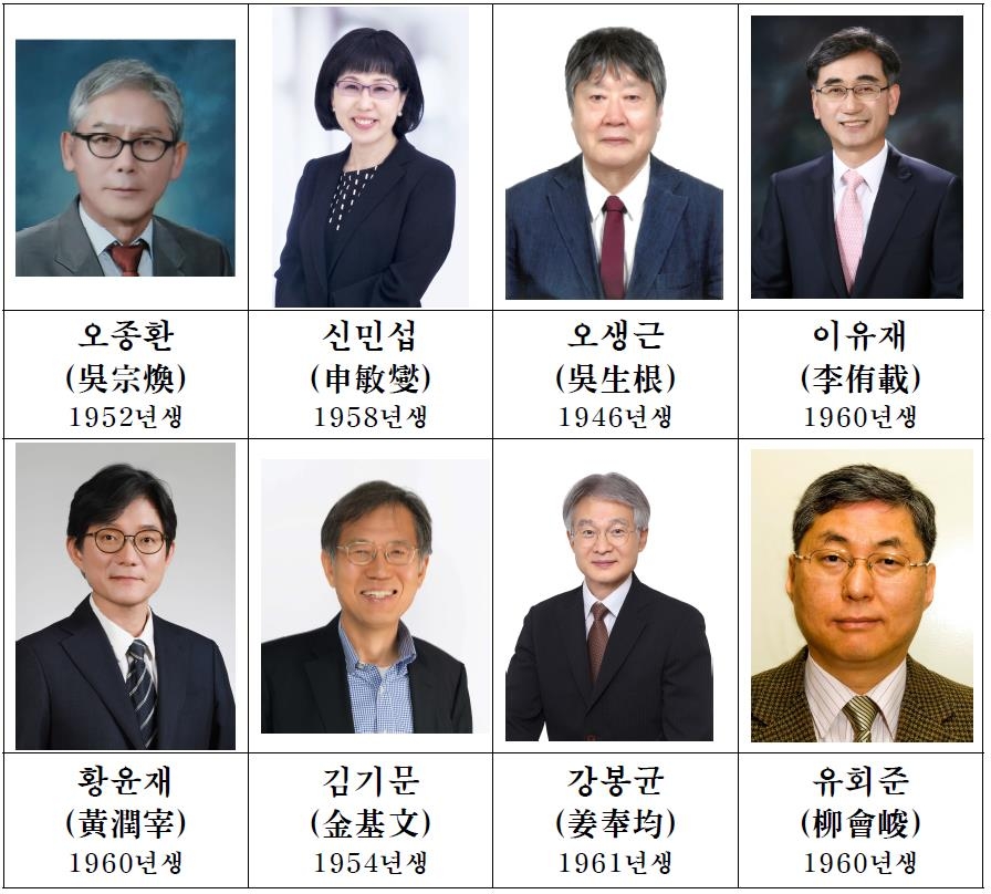 대한민국학술원 신임회원에 오종환·신민섭·오생근 등 8명