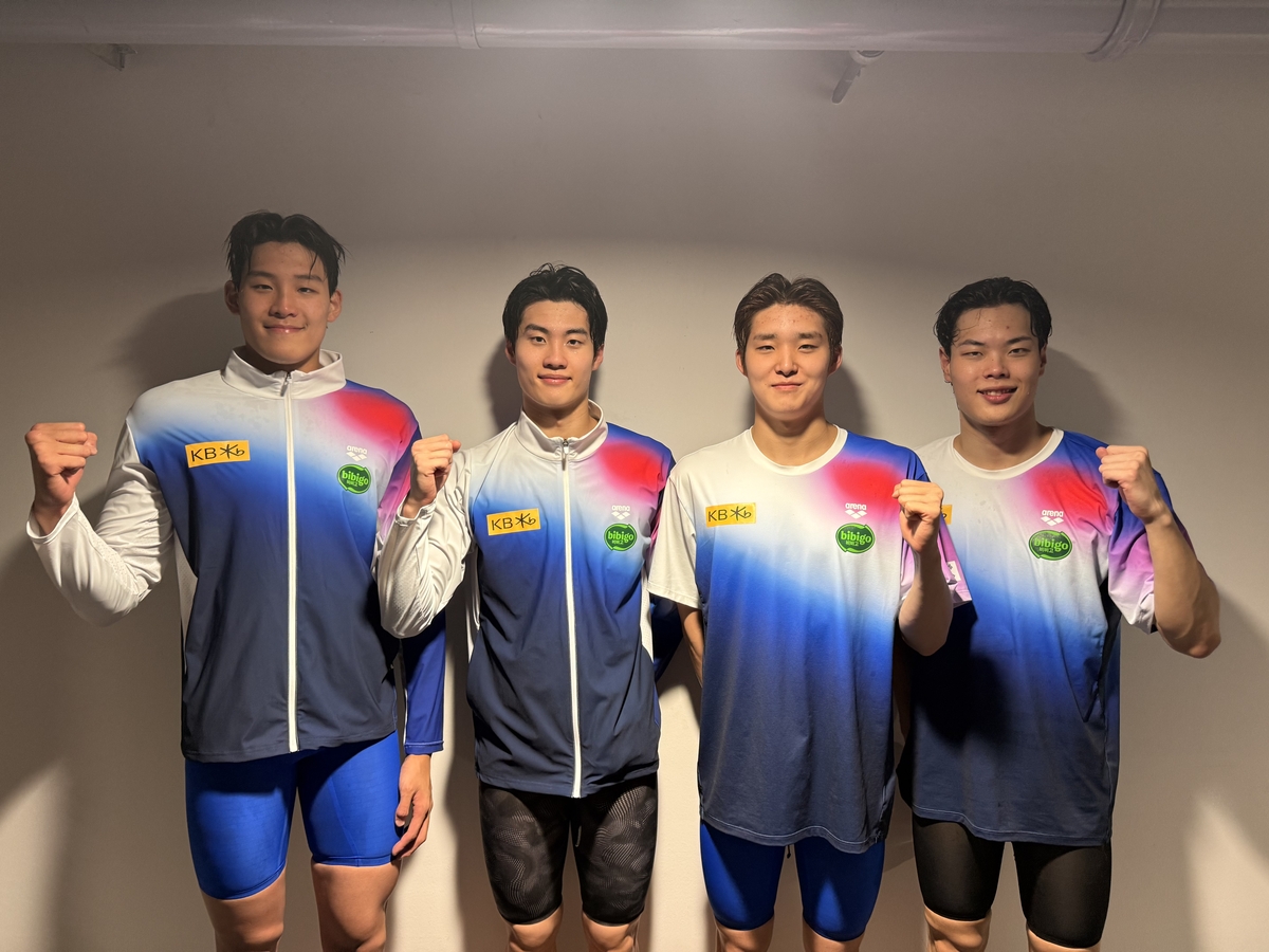 한국 남자계영 800ｍ, 세계선수권 3위로 결승행…연속…