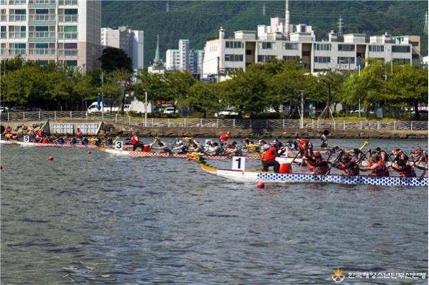 수영강 가르는 드래곤보트의 질주…부산국제드래곤보트대회