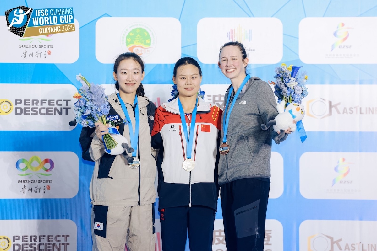 스포츠클라이밍 정지민, 월드컵 14차 대회 스피드 은메달