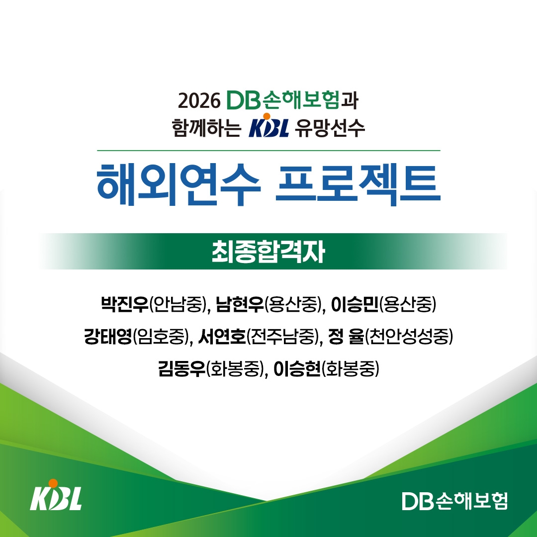 KBL, 중학생 농구 유망주 8명 해외연수 보낸다