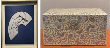 이재명 대통령이 UAE 측에 선물로 전달한 '궁중매영'(왼쪽)과 '높은 나예함' (오른쪽) [대통령실 제공]