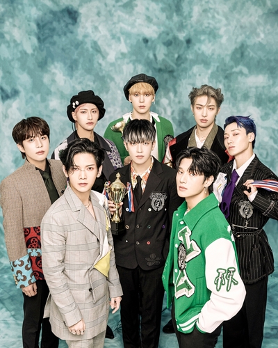 La foto, proporcionada por KQ Entertainment, muestra al grupo masculino de K-pop ATEEZ. (Prohibida su reventa y archivo)