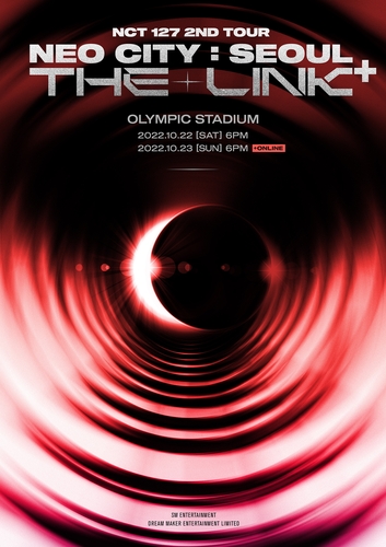 La imagen, proporcionada por SM Entertainment, muestra un póster del concierto "NEO CITY : SEOUL - THE LINK", del grupo masculino de K-pop NCT 127, que tendrá lugar del 22 al 23 de octubre de 2022, en el Estadio Olímpico de Jamsil, en Seúl. (Prohibida su reventa y archivo)