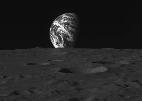 La foto de la Tierra, proporcionada por el Instituto de Investigación Aeroespacial de Corea del Sur, fue tomada, el 28 de diciembre de 2022, por una cármara instalada en el orbitador lunar surcoreano, Danuri. (Prohibida su reventa y archivo) 