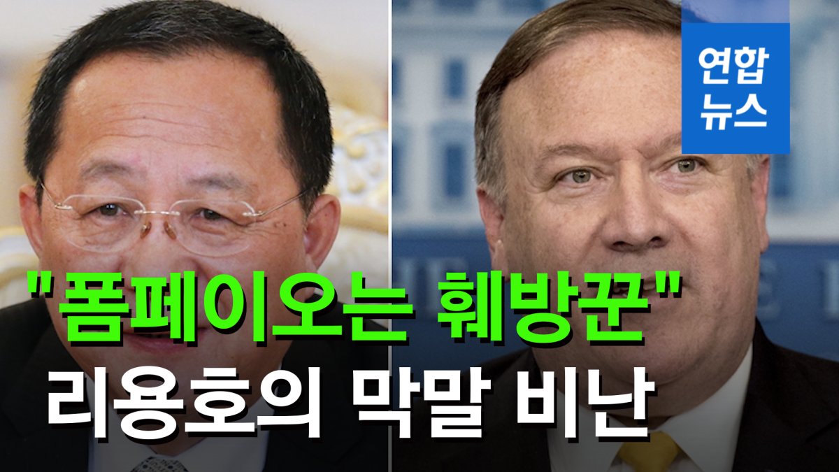 [영상] 북한 리용호 "훼방꾼 폼페이오"…제재 발언에 막말 응수