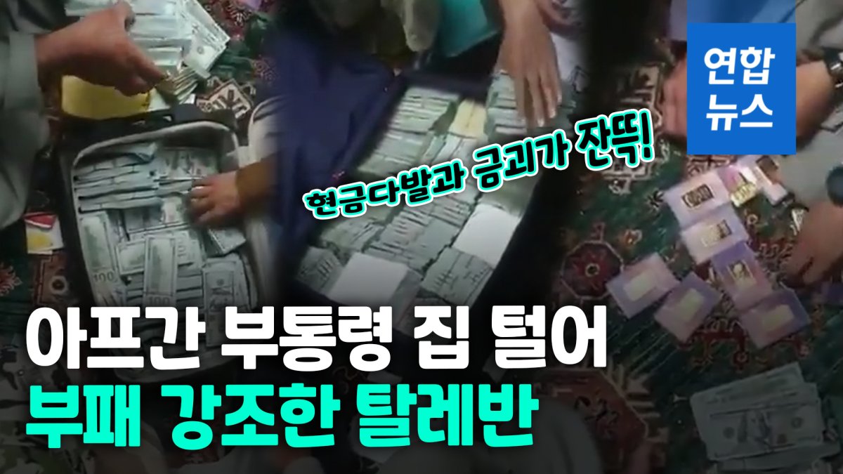 [영상] 현금 76억원·금괴 18개…아프간 전 부통령 집 턴 탈레반
