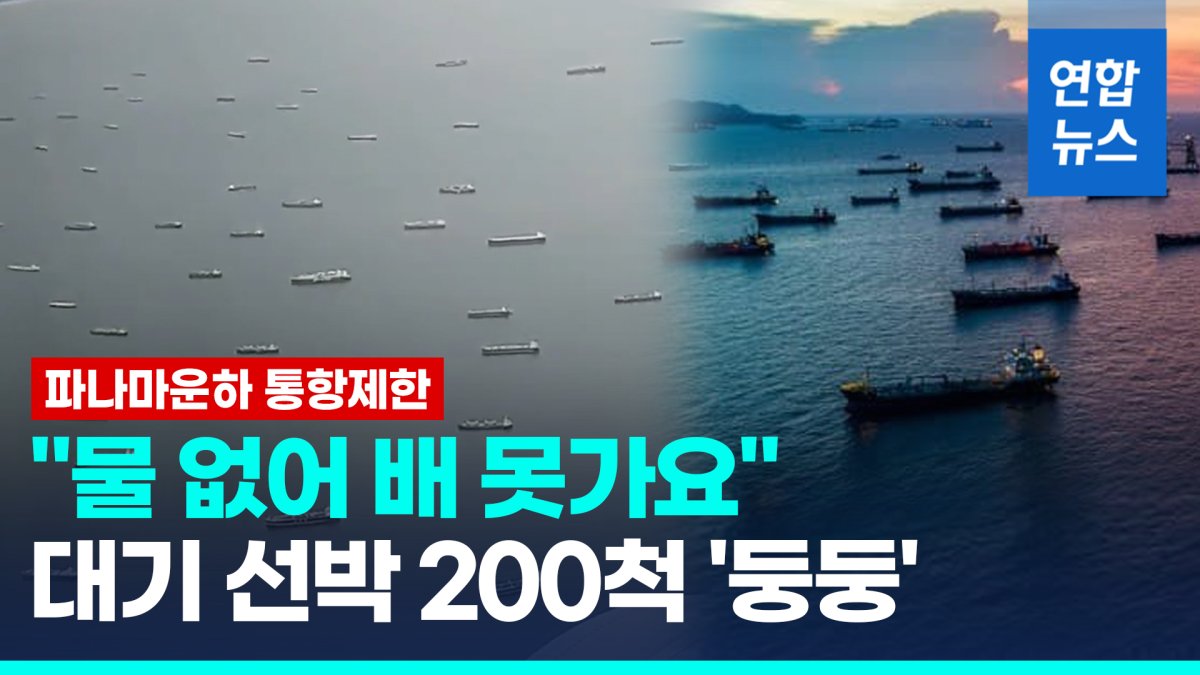[영상] 벌레떼? 알고보니 배떼…가뭄 탓 파나마 운하 '트래픽 잼'