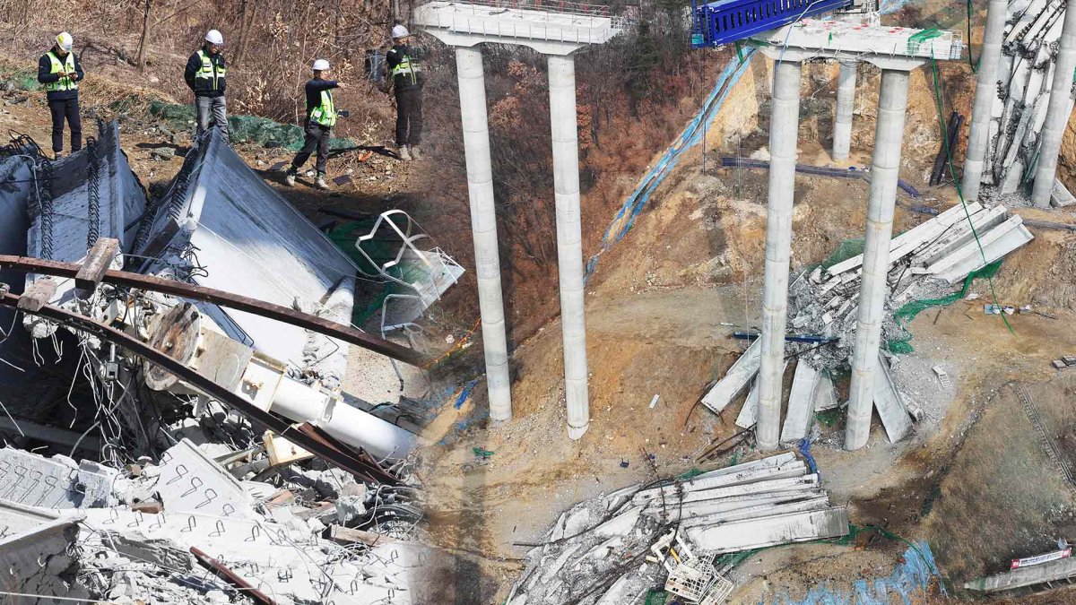 '교량 붕괴' 서울세종고속도로 공사 현장 합동감식