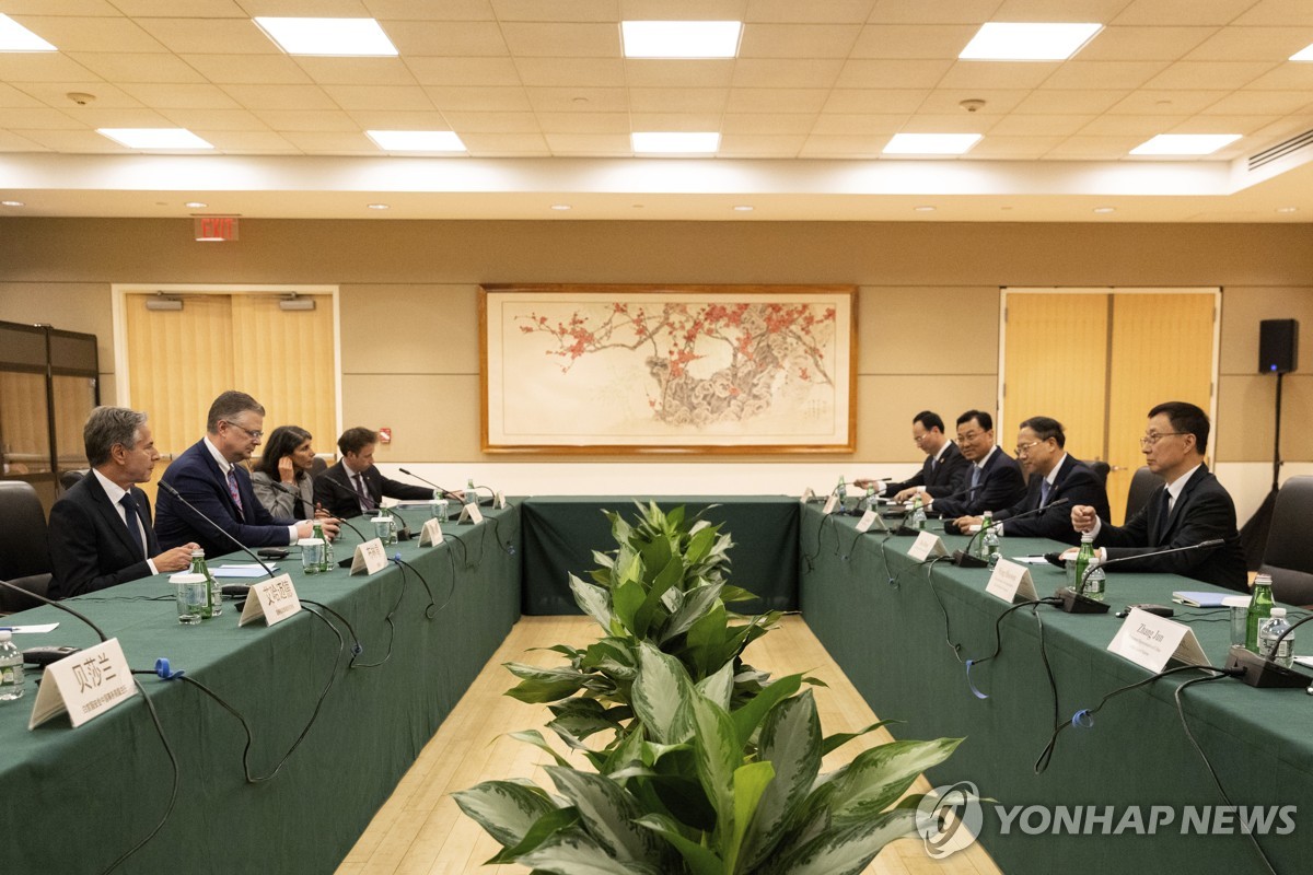 美국무·中 부주석 뉴욕 회동…"北 도발 행위 등 의견교환"