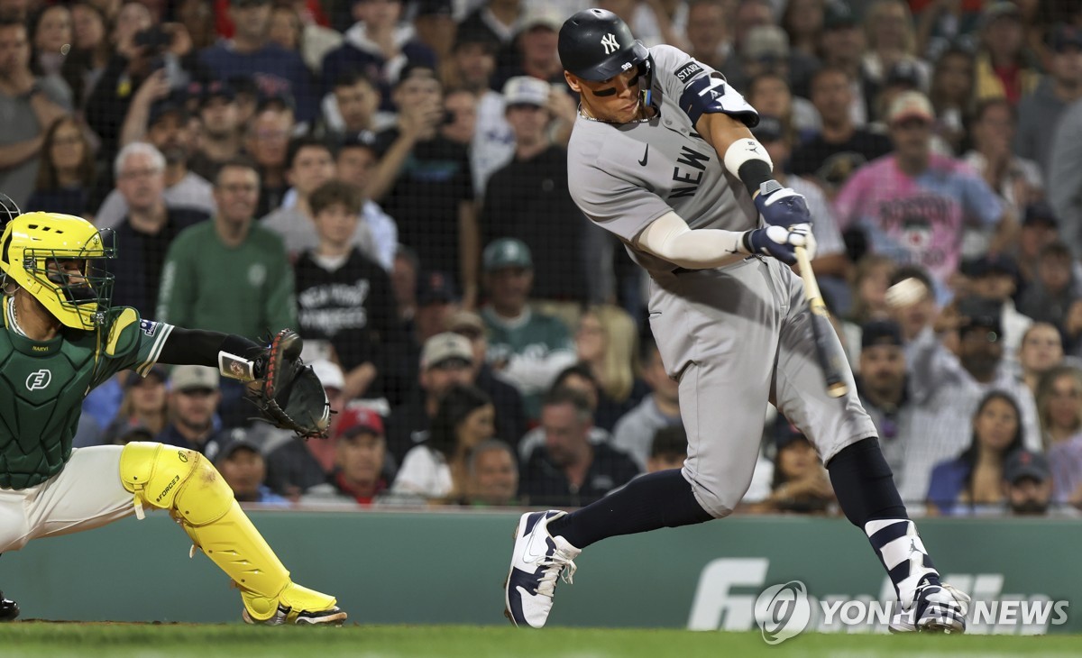 양키스 저지, 최근 5경기서 5홈런…MLB 홈런 공동 선두로