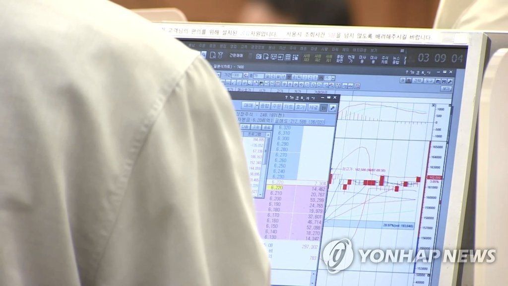 韓国株式市場から海外投資家の資金流出が続いている＝（聯合ニュースＴＶ）