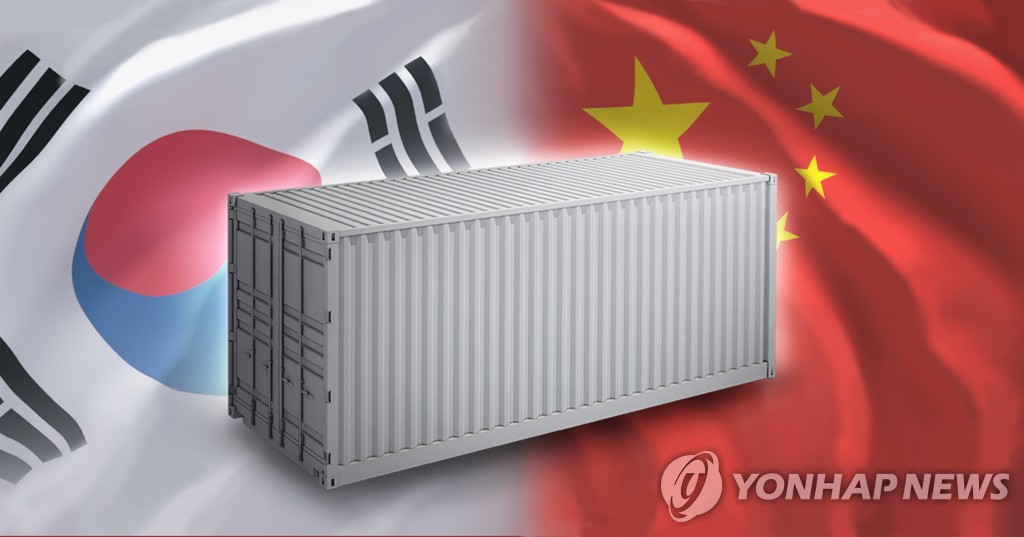 This computerized image depicts South Korea's trade with China. (Yonhap)