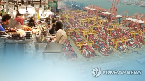 ＩＭＦが新たな世界経済見通しで韓国の成長率予測を下方修正した（コラージュ）＝（聯合ニュース）