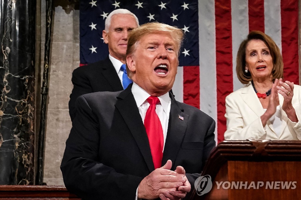국정연설을 하는 트럼프 대통령