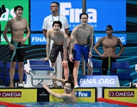 世界水泳　競泳男子８００Ｍリレーで韓国新記録＝決勝で６位
