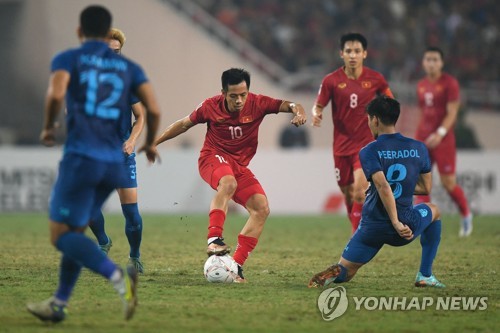베트남과 태국의 결승 1차전 경기 모습. 