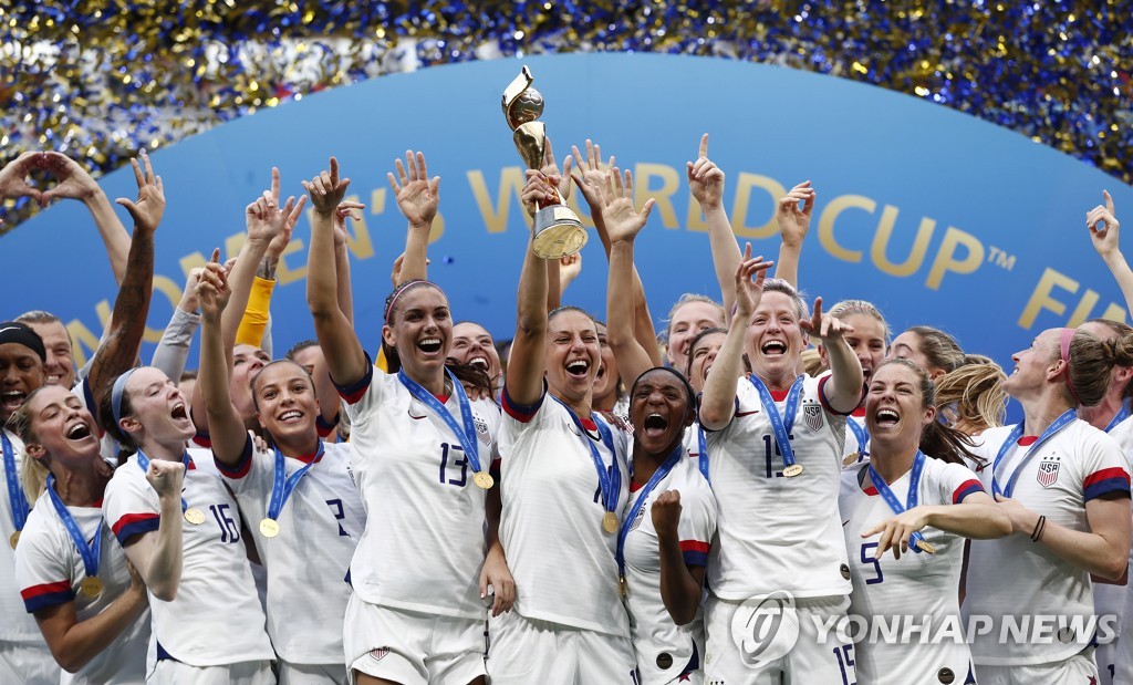 2019년 프랑스 여자 월드컵에서 우승한 미국 대표팀