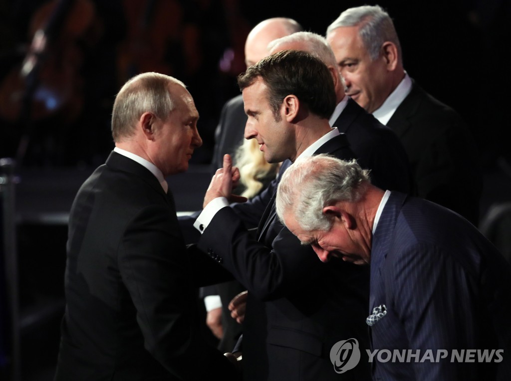 지난 2020년 1월 이스라엘 예루살렘에서 푸틴(좌)과 찰스(우)당시 영국 왕세자 모습
