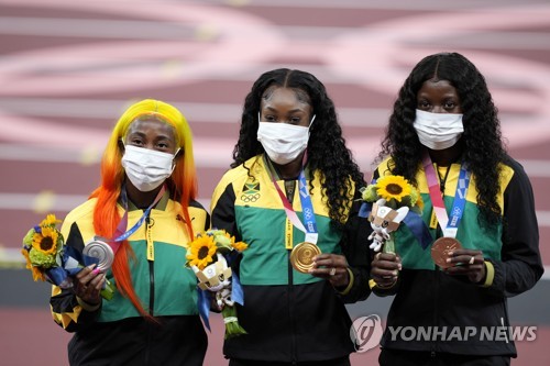 도쿄올림픽 여자 100ｍ 메달리스트