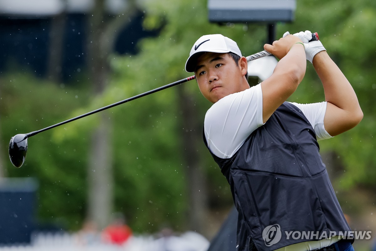 김주형의 2라운드 15번 홀 티샷