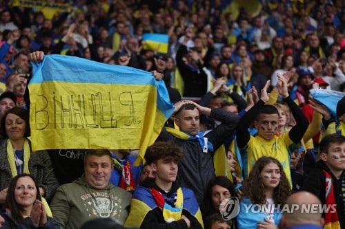 아쉬워하는 우크라이나 축구팬들
