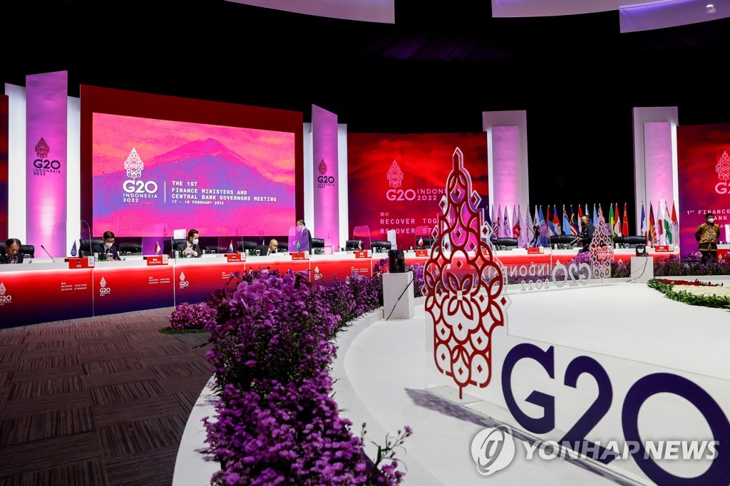 2월 자카르타에서 진행된 G20 금융장관 회의 