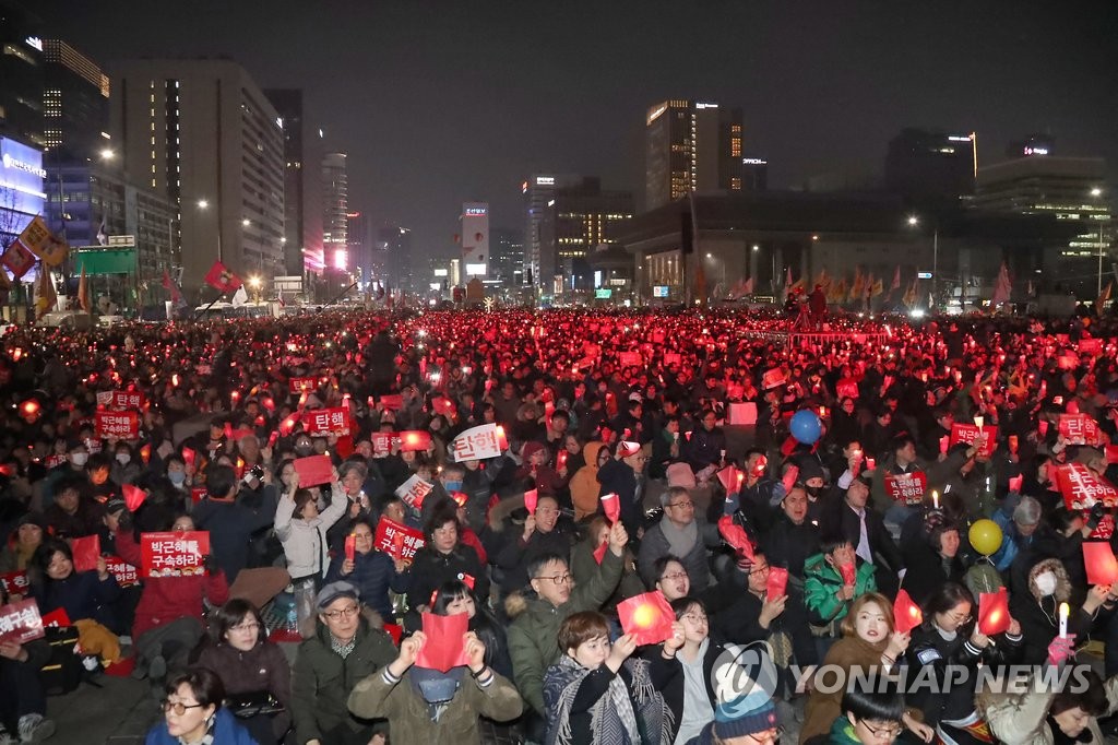 ３月４日にソウル・光化門広場で開かれた集会の様子＝（聯合ニュース）
